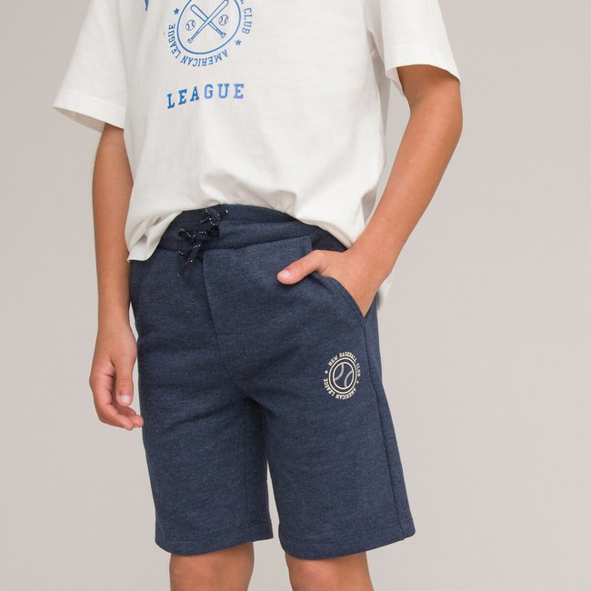 2er-Pack Bermudas aus Sweatware blau meliert + grau meliert LA REDOUTE COLLECTIONS