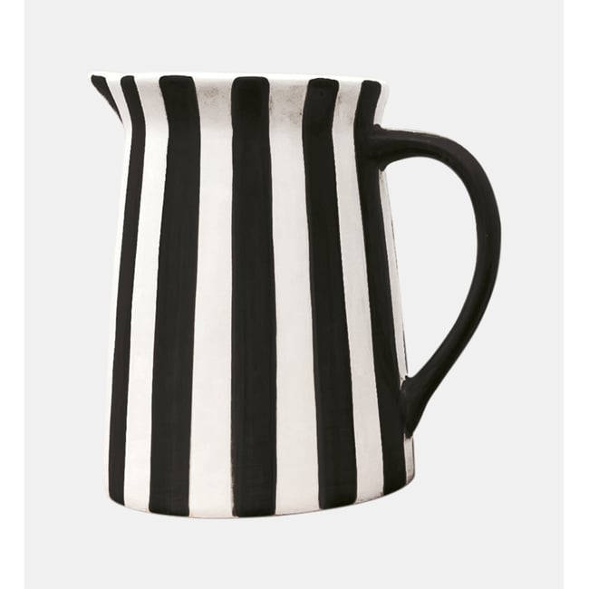 Pichet rayure - moyen modèle Couleur noir et blanc <span itemprop=