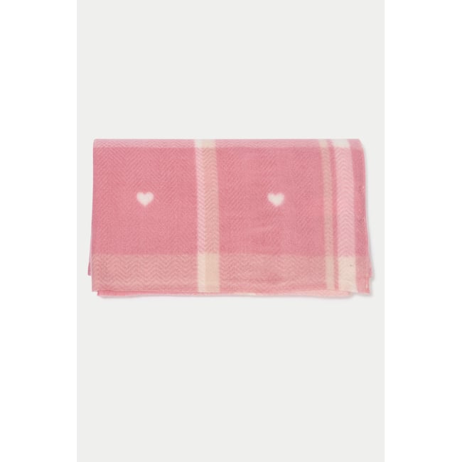 Écharpe plaid rose <span itemprop=