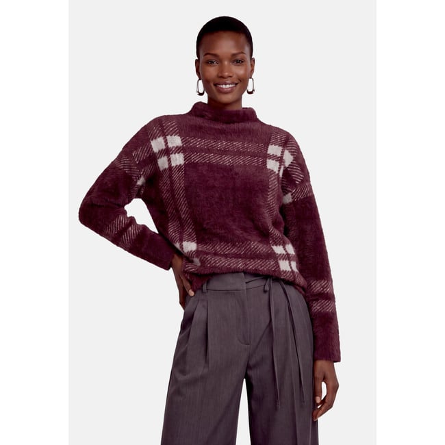 Pull-over en maille à motifs brown/beige <span itemprop=