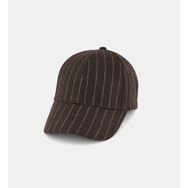 Casquette baseball rayée feutrée - GALERIES LAFAYETTE