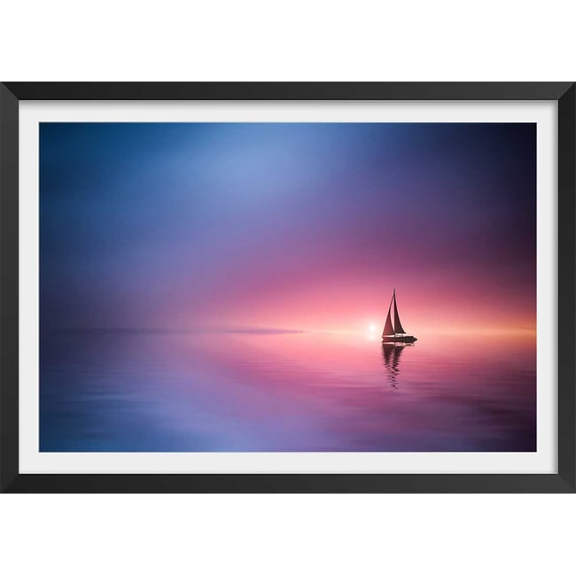 Poster navigation sous le sunset - HEXOA