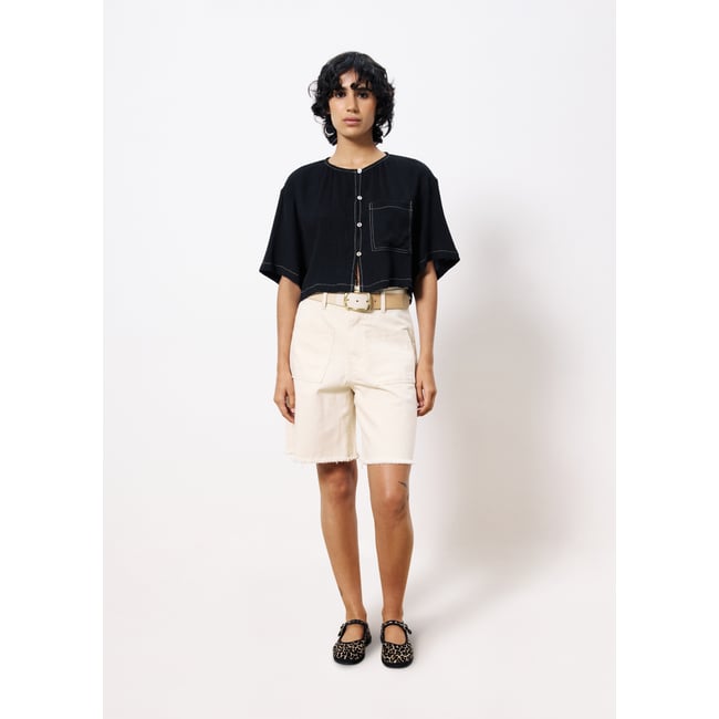 Bermuda  en coton NAFISA v002235 <span itemprop=