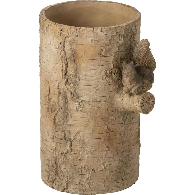 Vase écureuil en ciment Couleur beige et marron <span itemprop=