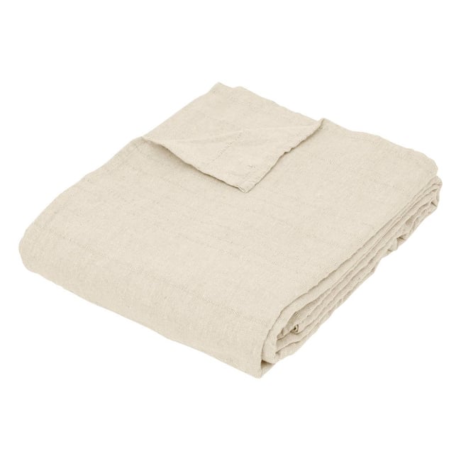 Jeté de lit POLLIE beige clair <span itemprop=