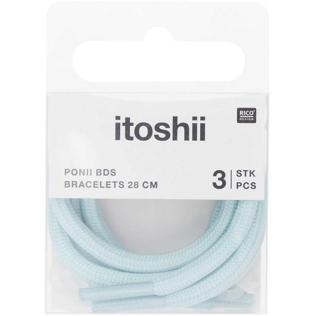 Itoshii pack 3 cordons 28cm  bleu - RICO DESIGN