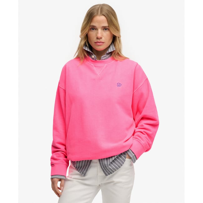 Sweatshirt Studios Coupe Décontractée rose fluo dry <span itemprop=