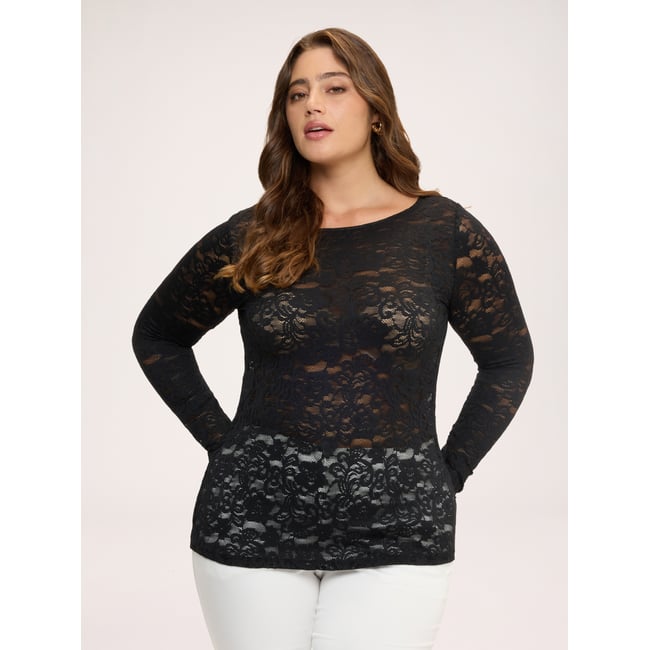 T-shirt à manches longues noir <span itemprop=