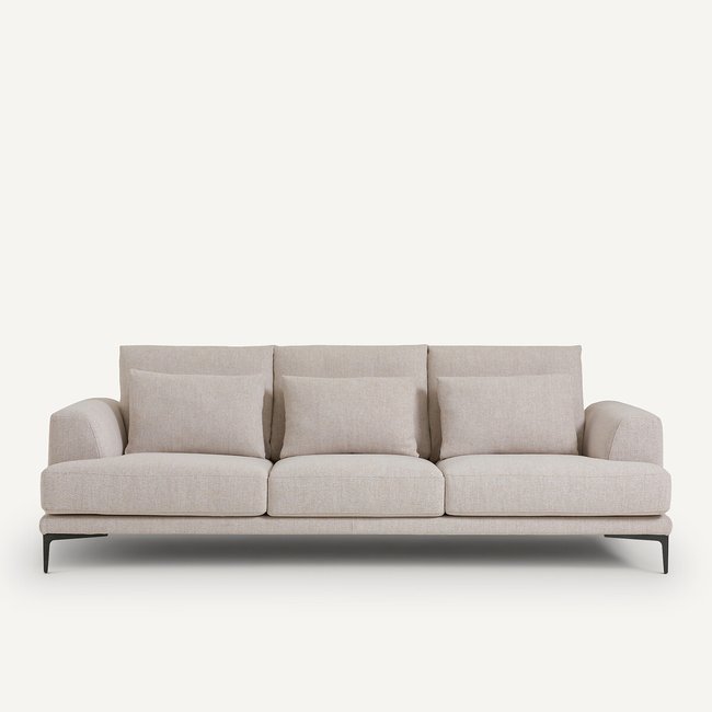 Canapé 4 places tweedé, Marsile Couleur ivoire <span itemprop=