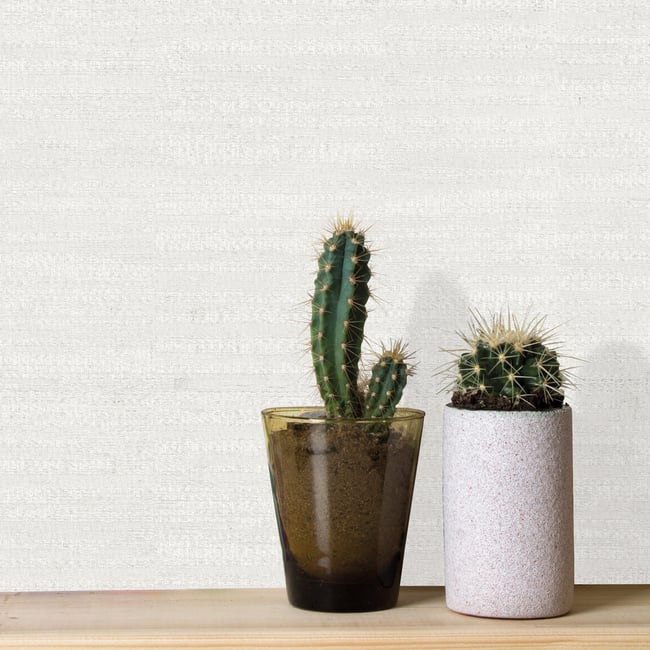 Papier peint Lignes structurées Latte Couleur blanc cassé <span itemprop=