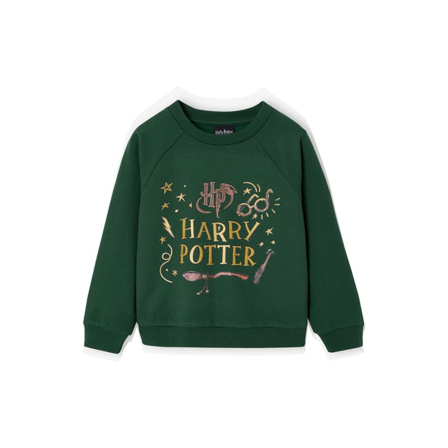 Sweat Harry Potter vert foncé <span itemprop=