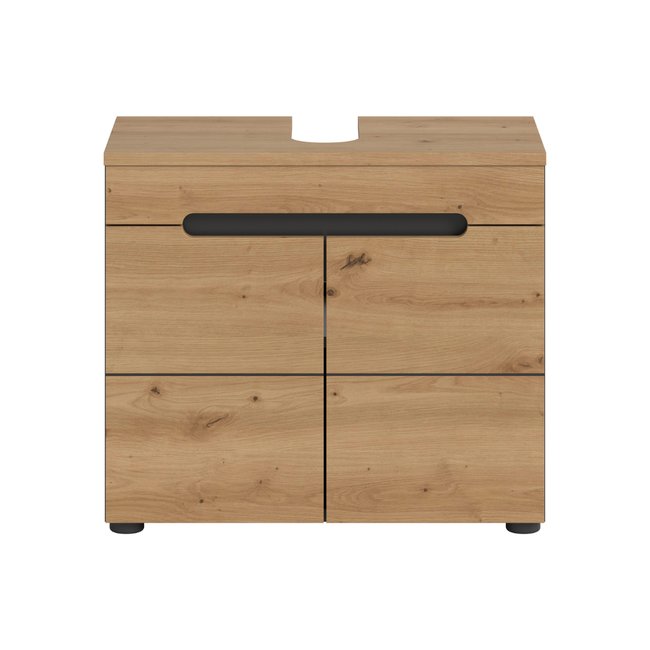 Meuble sous lavabo 2 portes ENO Couleur bois clair <span itemprop=
