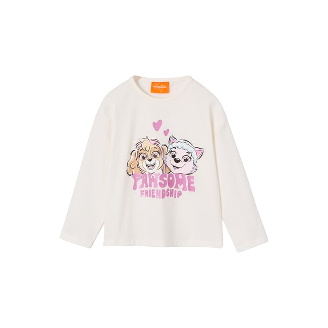 T-shirt manches longues Pat Patrouille écru <span itemprop=