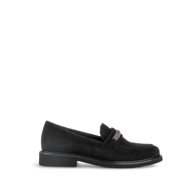 Mocassins en velours à talon décroché noir velours <span itemprop=
