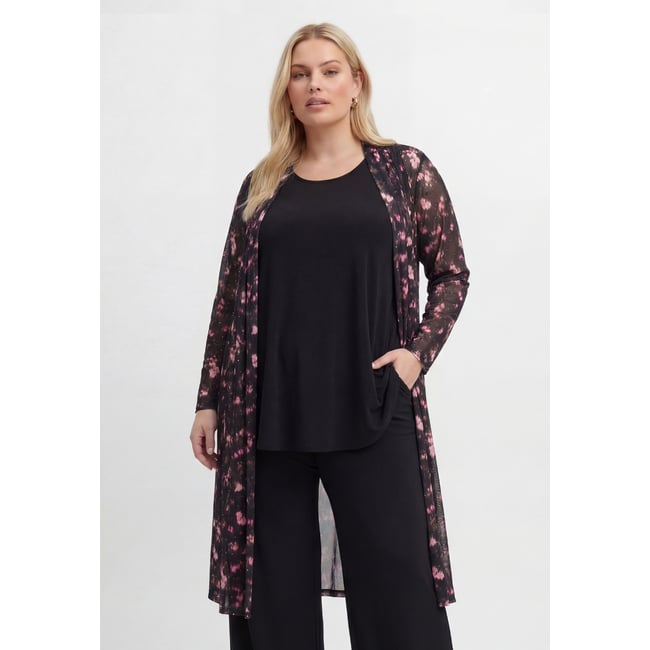 Gilet imprimée noir <span itemprop=