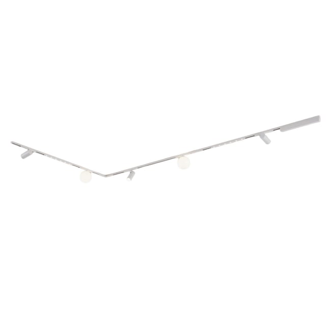 Kit 3 rails L LED spots + boules - LYNE Couleur blanc <span itemprop=