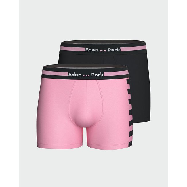 Confezione da 2 boxer rosa + blu marino EDEN PARK