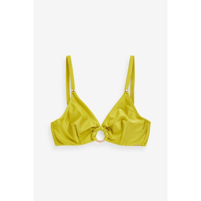 Haut de bikini à armatures non rembourré vert citron <span itemprop=