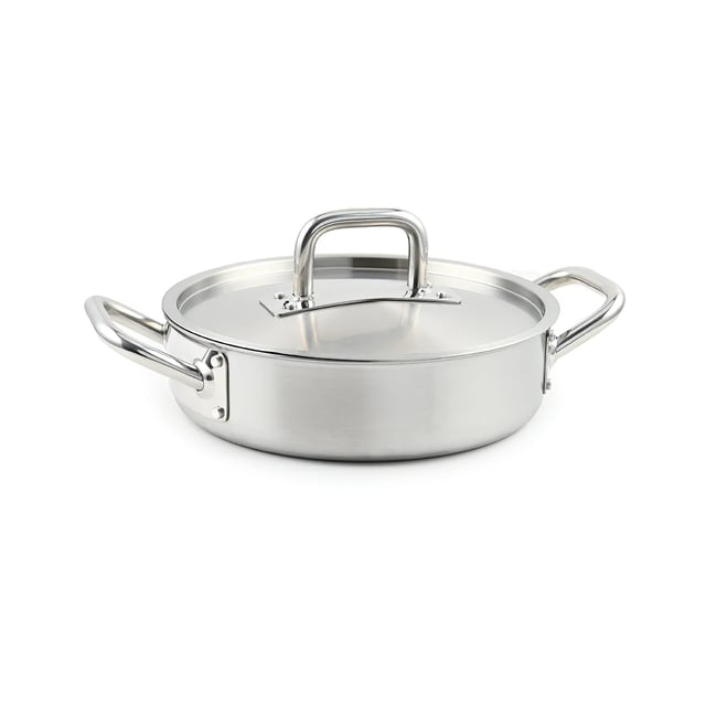 Sautoir en inox avec fond triplex - Icône Triplex argenté <span itemprop=