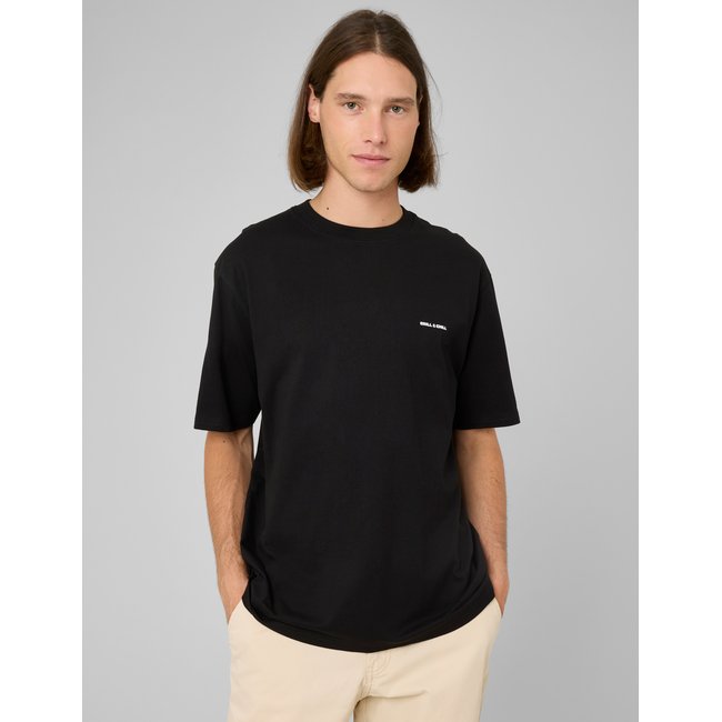 T-shirt imprimé poitrine noir <span itemprop=