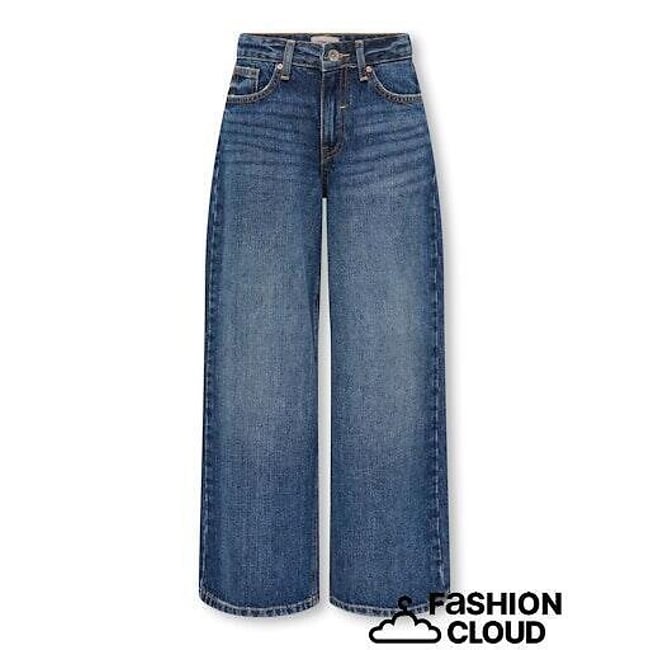 Wide-Leg-Jeans jeansblau <span itemprop=