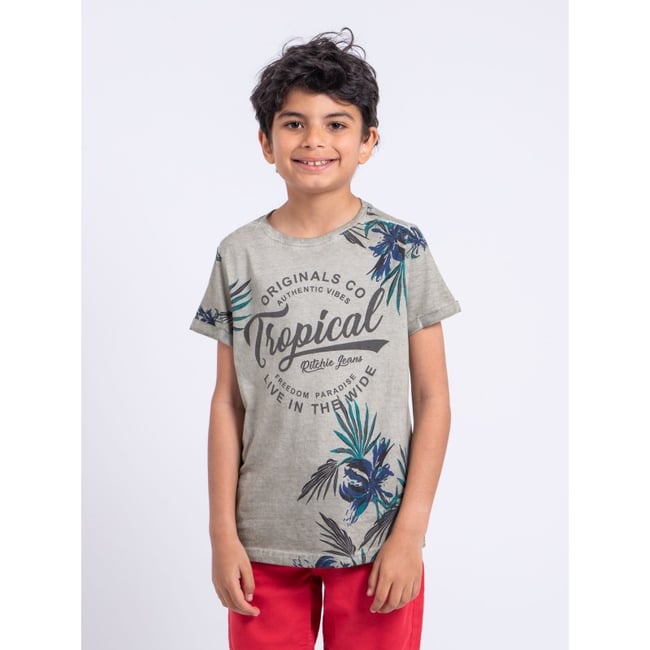 T-shirt Manches Courtes Col Rond Pur Coton Nerwik-j - RITCHIE