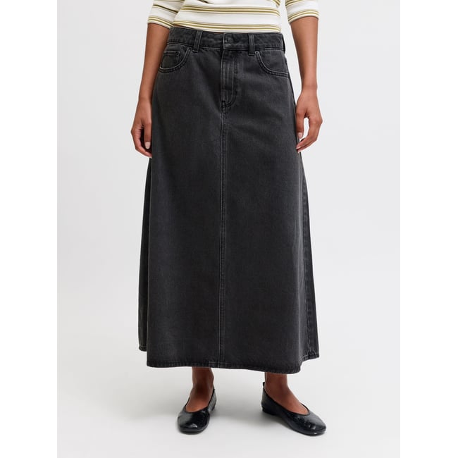 Jupe En Denim black denim <span itemprop=