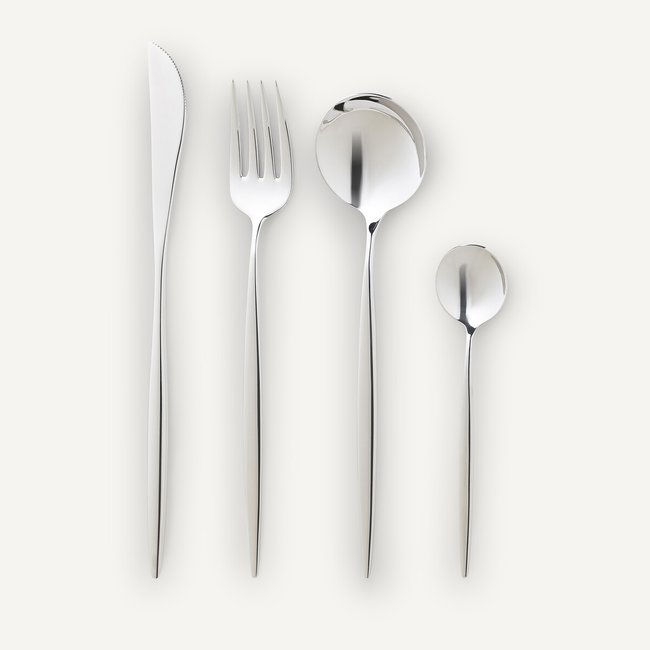 Nagi 16-Piece Stainless Steel Cutlery Set, shiny stainless steel, AM.PM