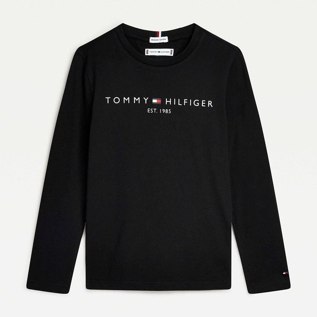 T-shirt a maniche lunghe nero TOMMY HILFIGER