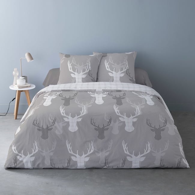 Housse de couette flanelle 100% coton + 2 taies d’oreiller - DECORATIE