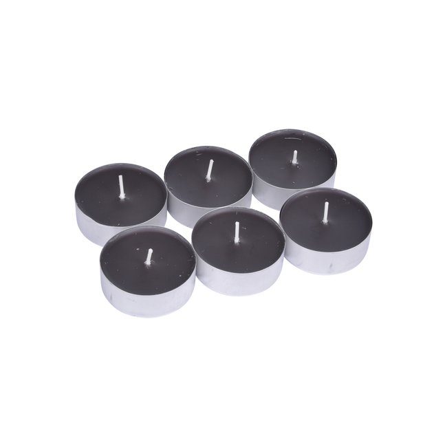 Lot de 6 maxi bougies chauffe plat bois de cedre Couleur noir <span itemprop=