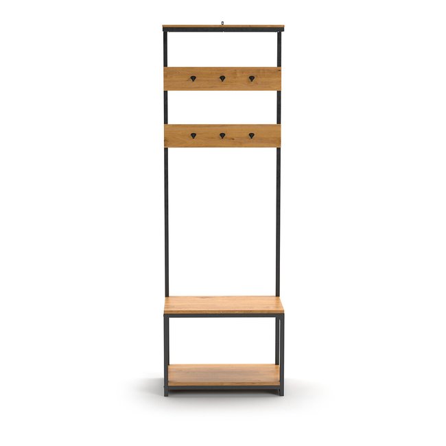 Metal coat rack with bench online