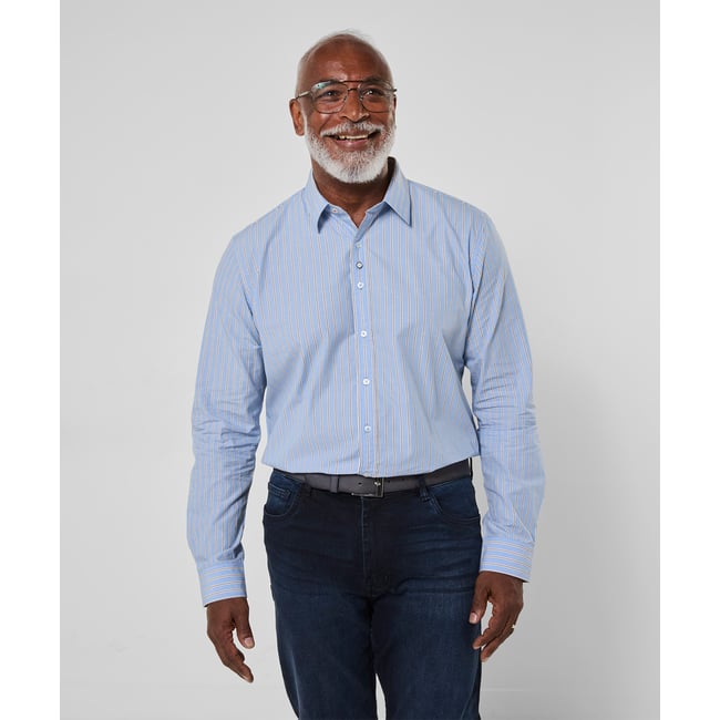 Superbe Chemise à Rayures bleu <span itemprop=