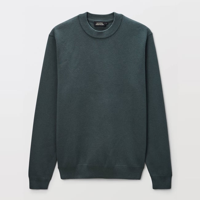 Pull col rond en mélange coton et cachemire - MONOPRIX