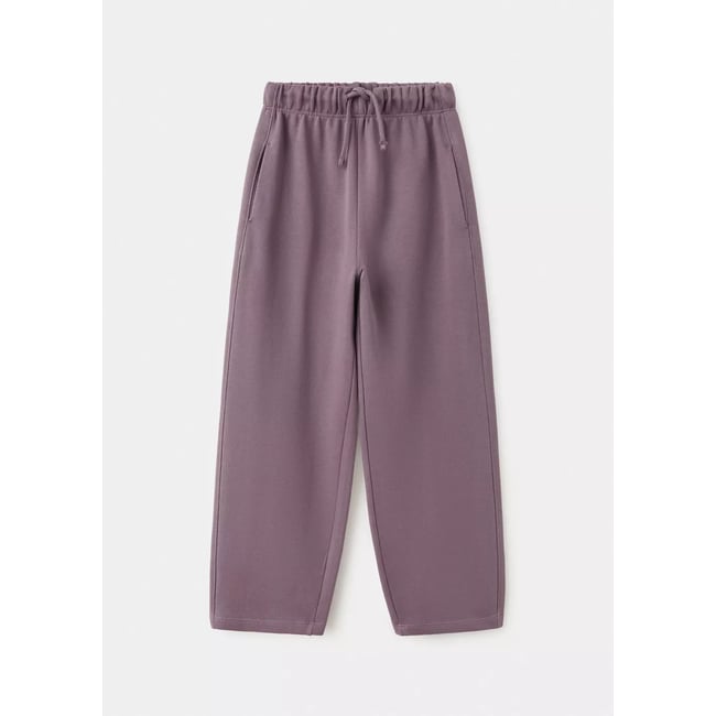 Pantalon jogger coton grenat <span itemprop=