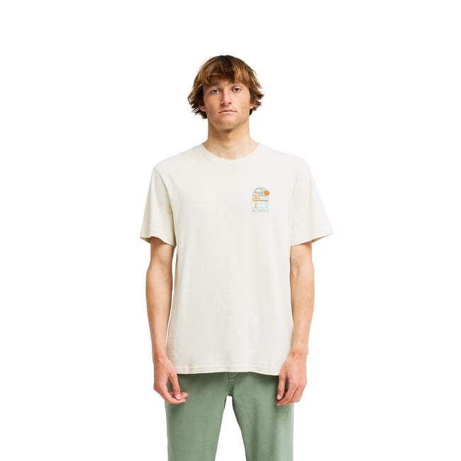 T shirt manches courtes SUNDOWN beige oatmeal <span itemprop=
