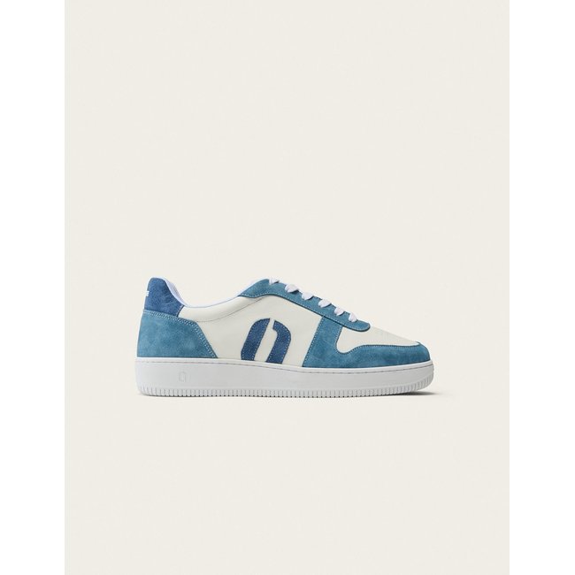 Baskets basses MATTHIEU ciel blanc pétrole <span itemprop=