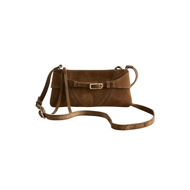 Sac bandoulière en cuir sable <span itemprop=