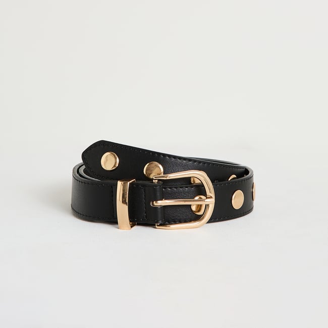 Ceinture cloutée noir <span itemprop=