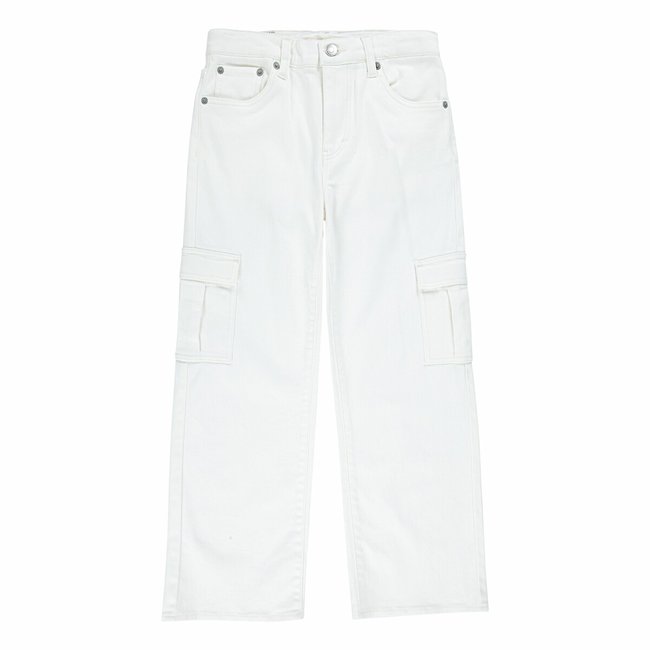 Weite Jeans in Cargo-Form ecru <span itemprop=