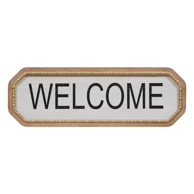 Décoration murale WELCOME Couleur blanc <span itemprop=