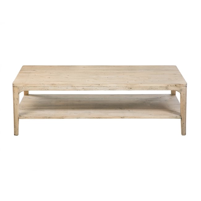 Table basse en pin massif - HENRI Couleur bois foncé <span itemprop=