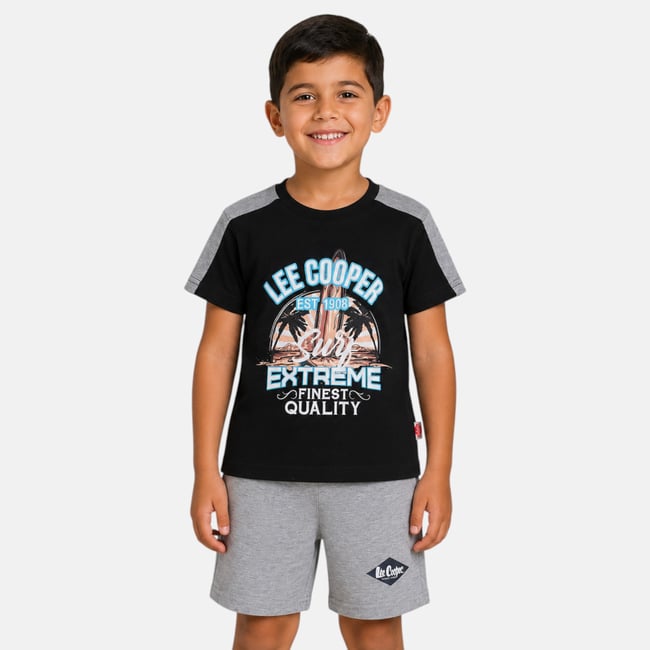 Ensemble t-shirt imprimé et short KIDS CLUB - LEE COOPER