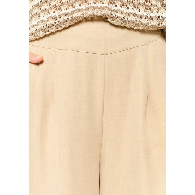 Pantalon palazzo beige sand <span itemprop=