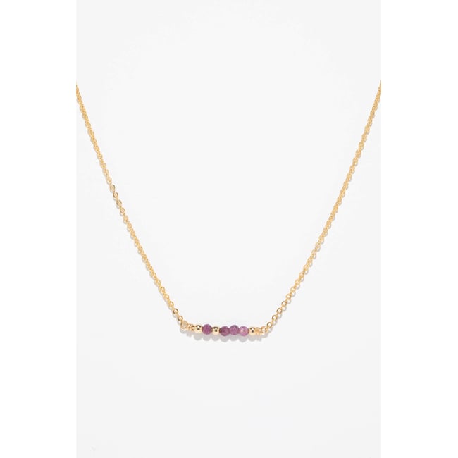 Collier court théa - Rubis rubis <span itemprop=