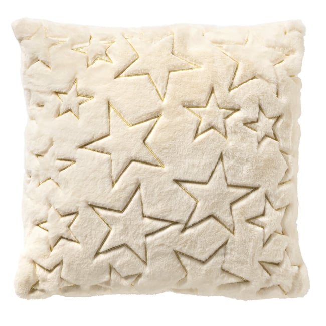 Housse de coussin Stella blanc cassé <span itemprop=