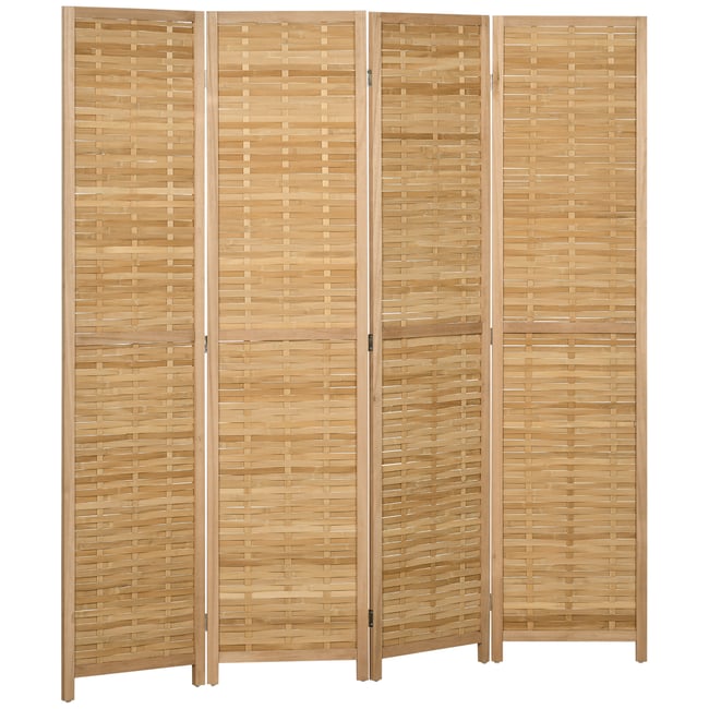 Cloison de séparation Bois de bambou Bois Couleur beige <span itemprop=