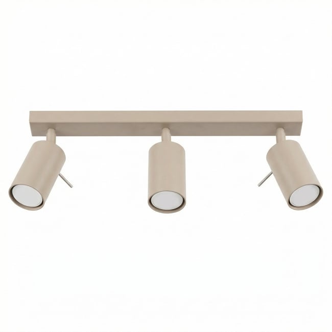 Plafonnier Acier Taupe GU10 3 RING Couleur taupe <span itemprop=