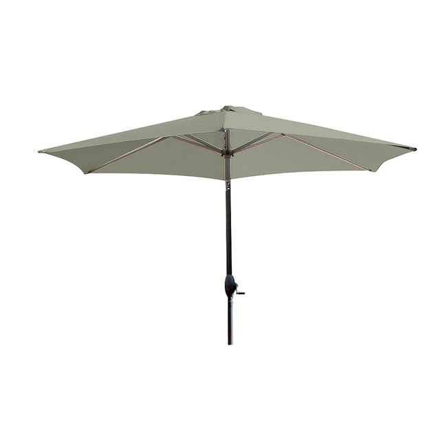 Parasol en alu et toile polyester kaki MARBELLA kaki <span itemprop=