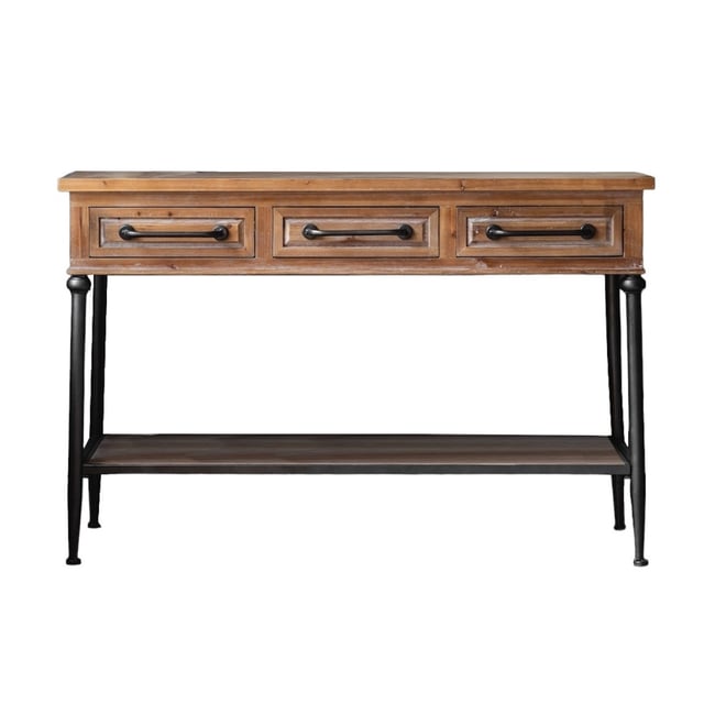 Console en bois et métal - TOM Couleur marron <span itemprop=